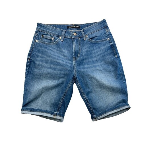 Calvin Klein Women’s Size 6 Blue Denim Bermuda Shorts 10” Inseam - Picture 4 of 13